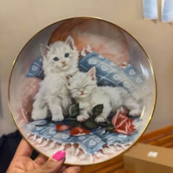 Franklin Mint Cat Collector Plates Set 2 Tim Maklin Brian Walsh  Limited Edition - Picture 1 of 4